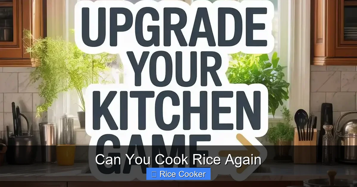 Can You Cook Rice Again