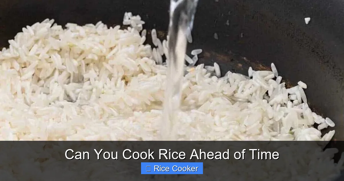 Can You Cook Rice Ahead of Time