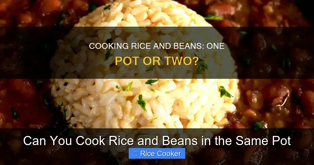 Can You Cook Rice and Beans in the Same Pot