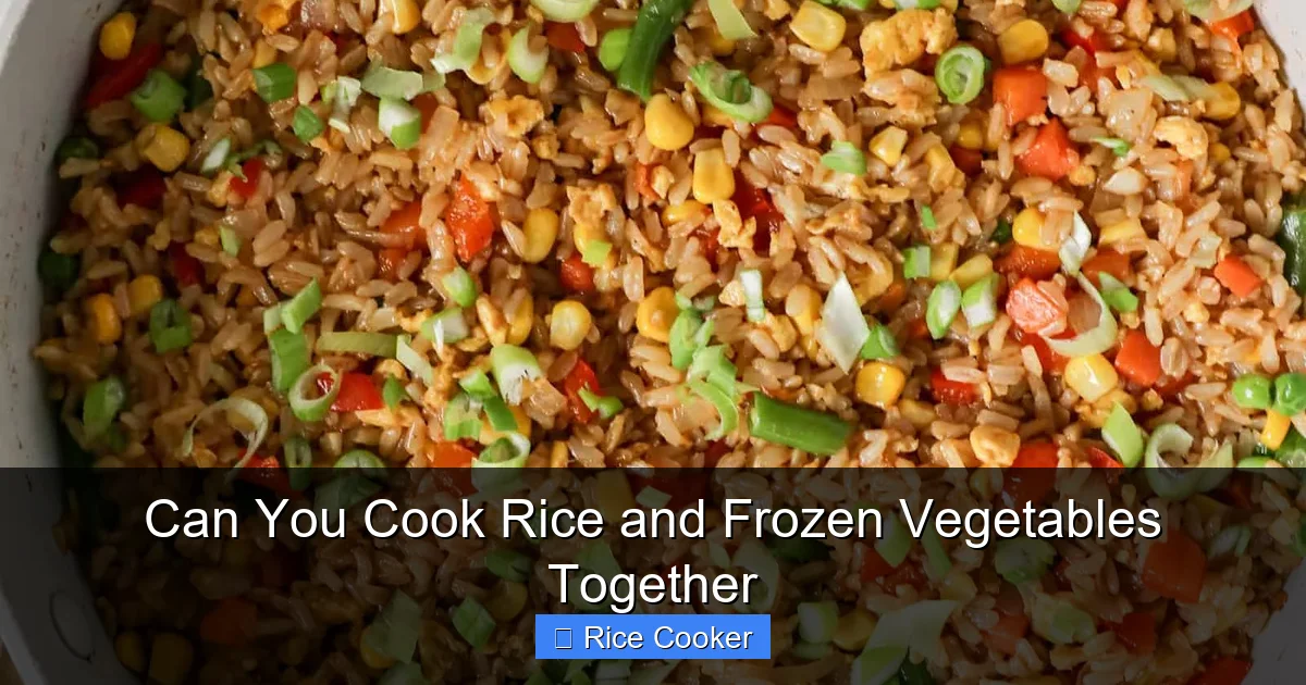 Can You Cook Rice and Frozen Vegetables Together