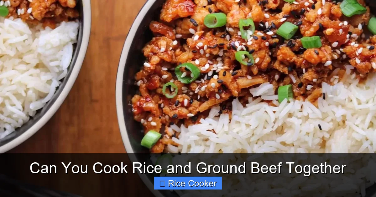 Can You Cook Rice and Ground Beef Together