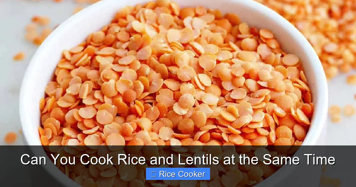 Can You Cook Rice and Lentils at the Same Time