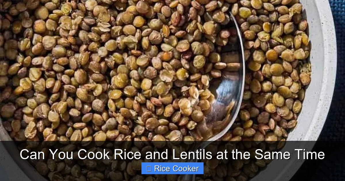 Can You Cook Rice and Lentils at the Same Time