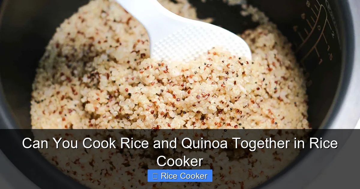 Can You Cook Rice and Quinoa Together in Rice Cooker