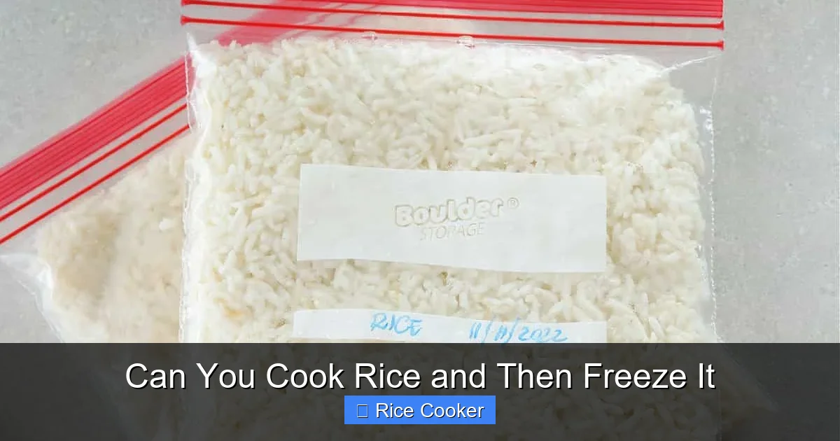 Can You Cook Rice and Then Freeze It