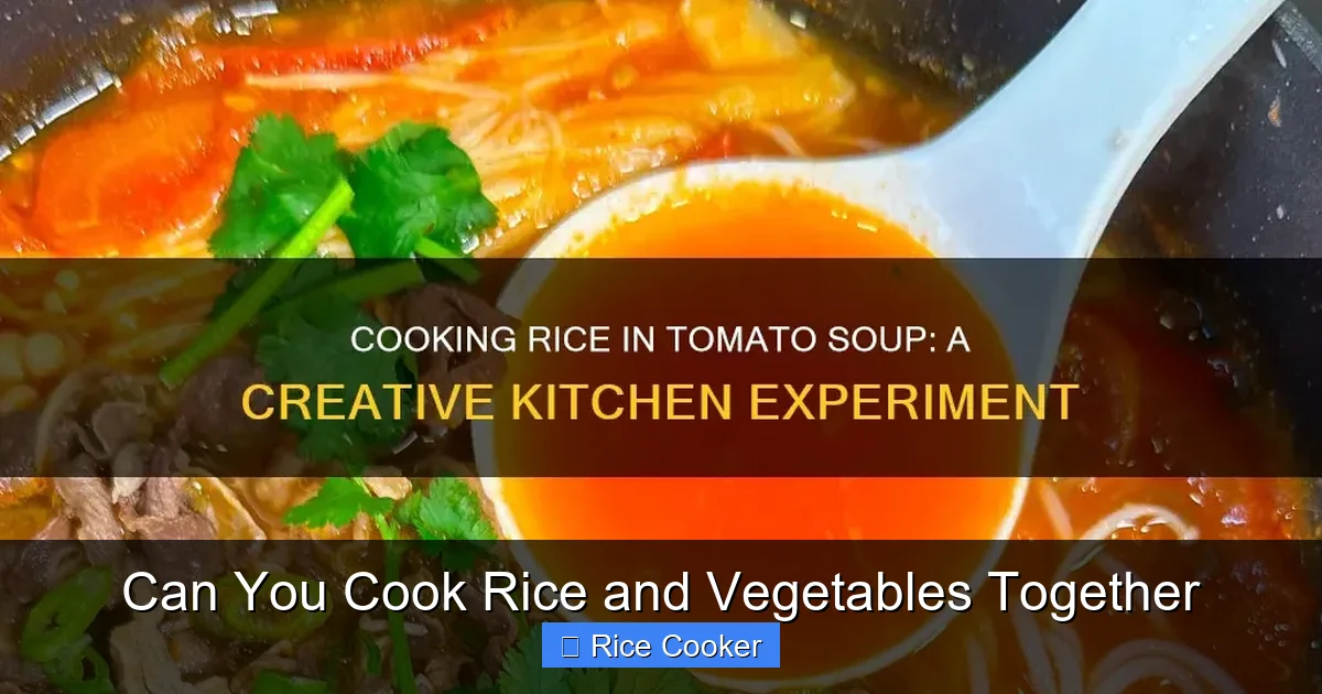 Can You Cook Rice and Vegetables Together