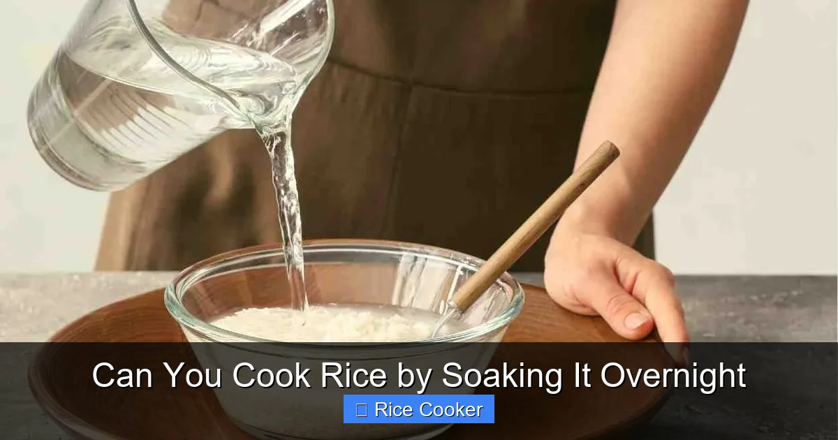 Can You Cook Rice by Soaking It Overnight