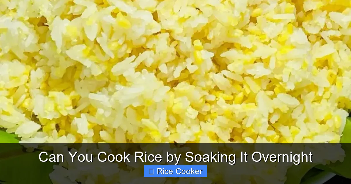 Can You Cook Rice by Soaking It Overnight