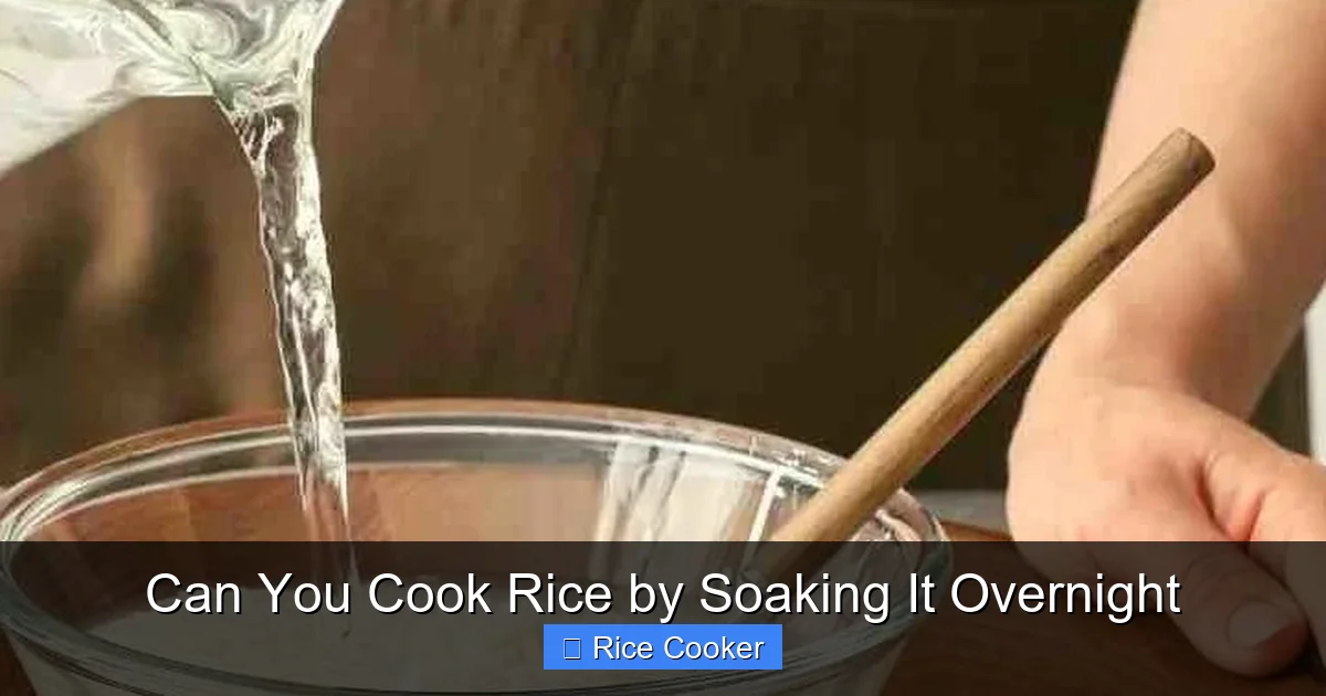 Can You Cook Rice by Soaking It Overnight