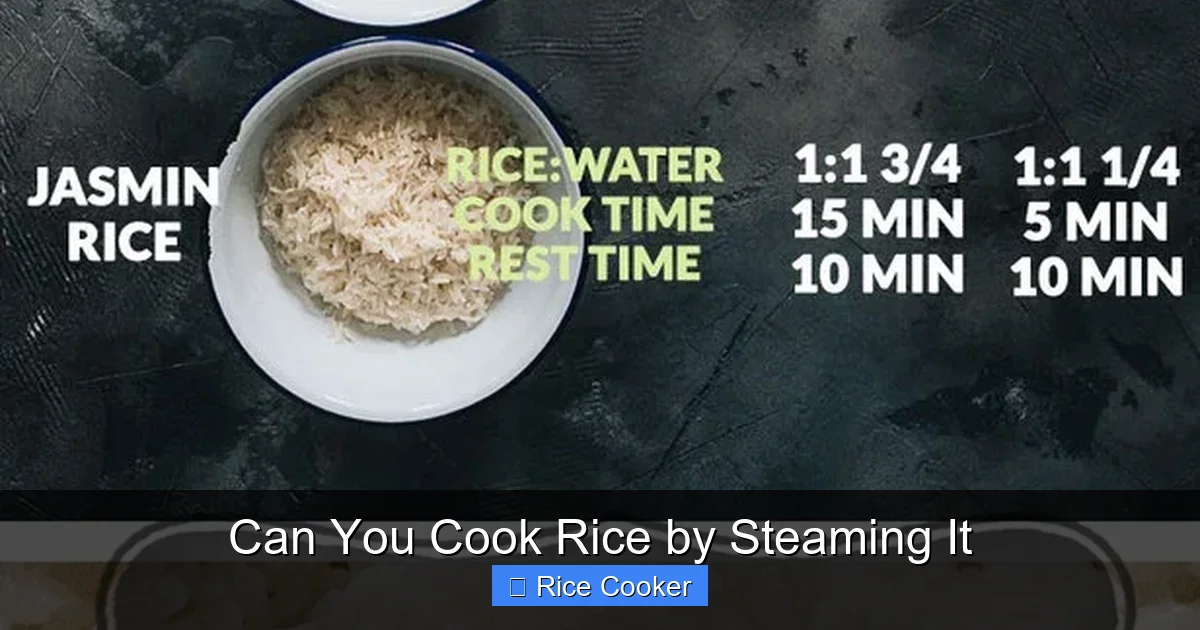 Can You Cook Rice by Steaming It