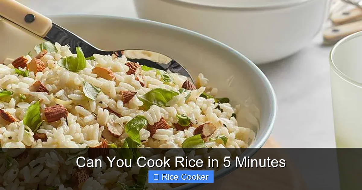 Can You Cook Rice in 5 Minutes