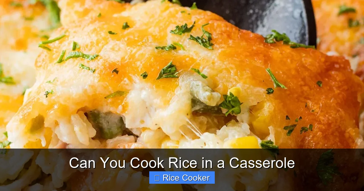 Can You Cook Rice in a Casserole