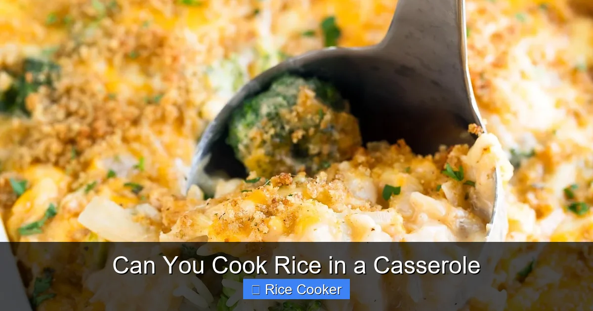 Can You Cook Rice in a Casserole