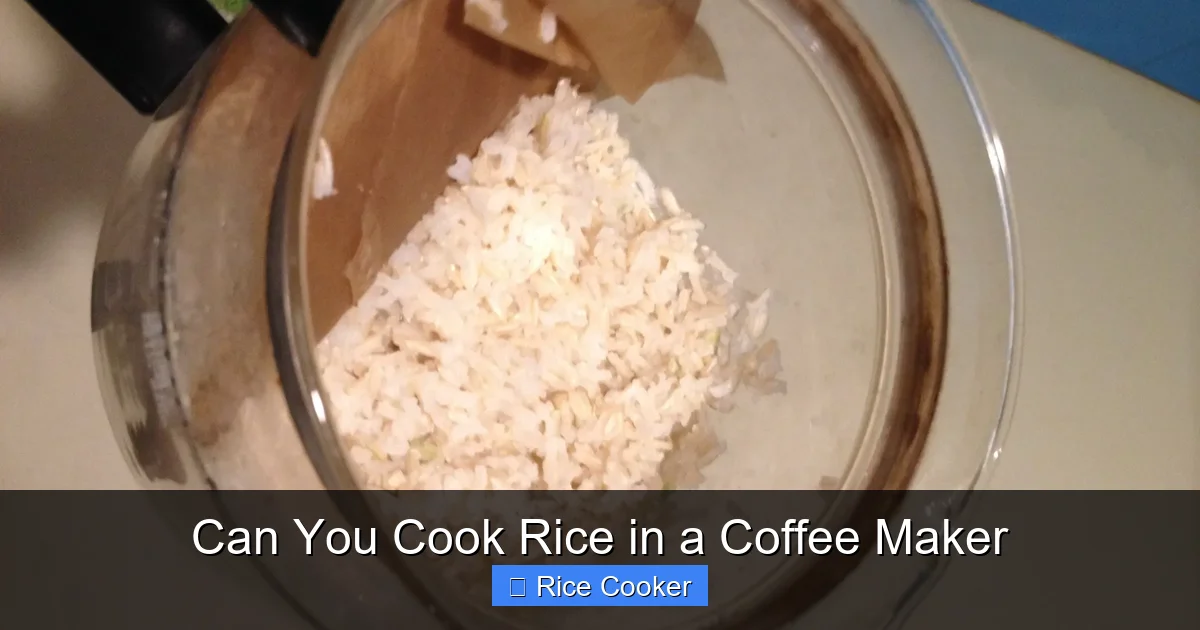 Can You Cook Rice in a Coffee Maker