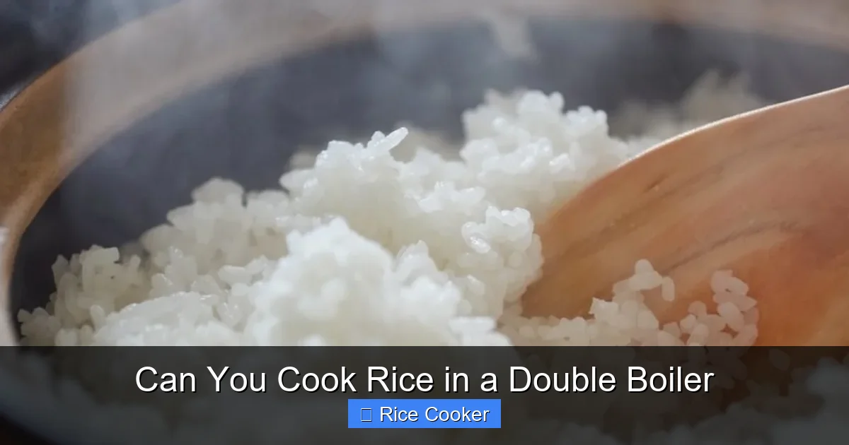 Can You Cook Rice in a Double Boiler