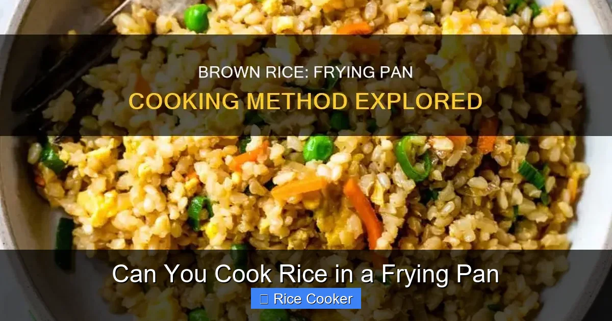 Can You Cook Rice in a Frying Pan
