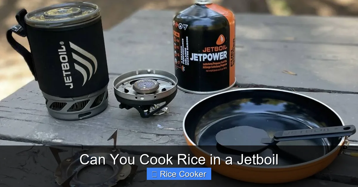 Can You Cook Rice in a Jetboil