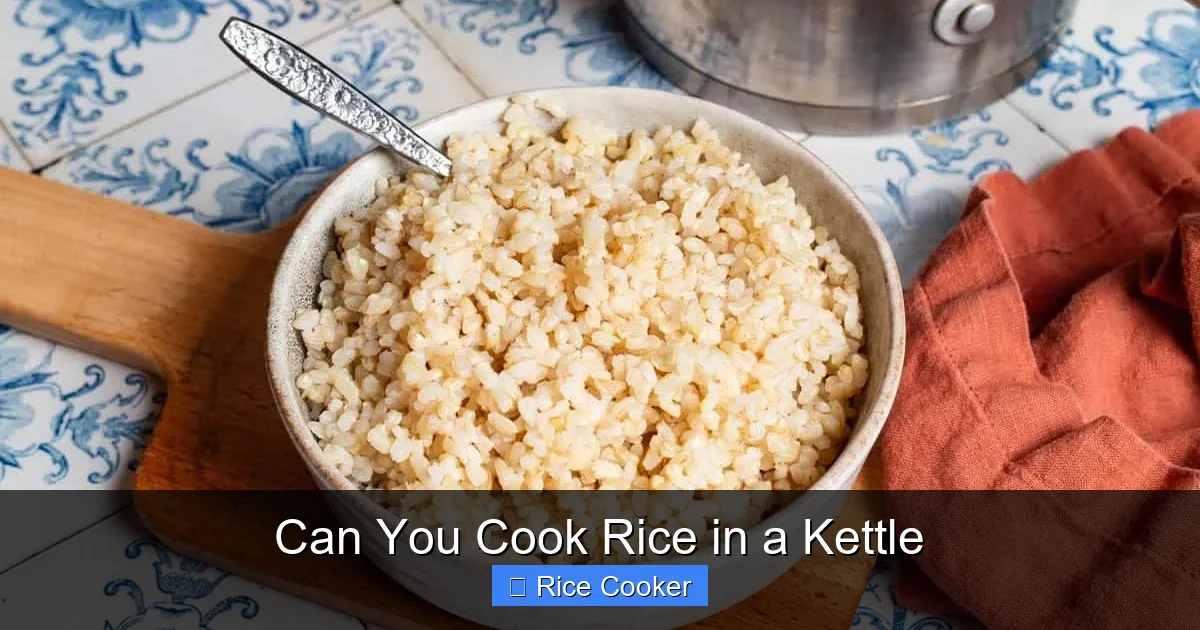 Can You Cook Rice in a Kettle