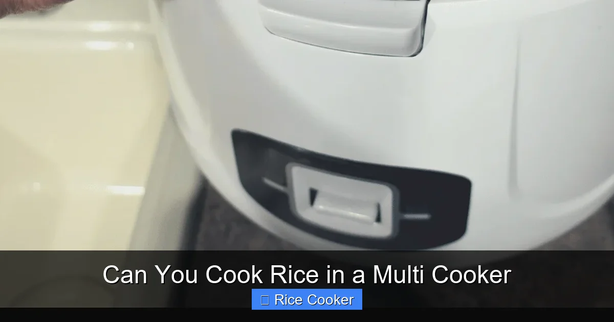 Can You Cook Rice in a Multi Cooker