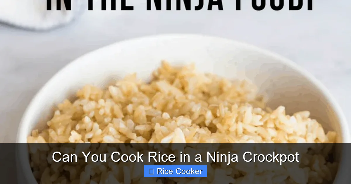 Can You Cook Rice in a Ninja Crockpot
