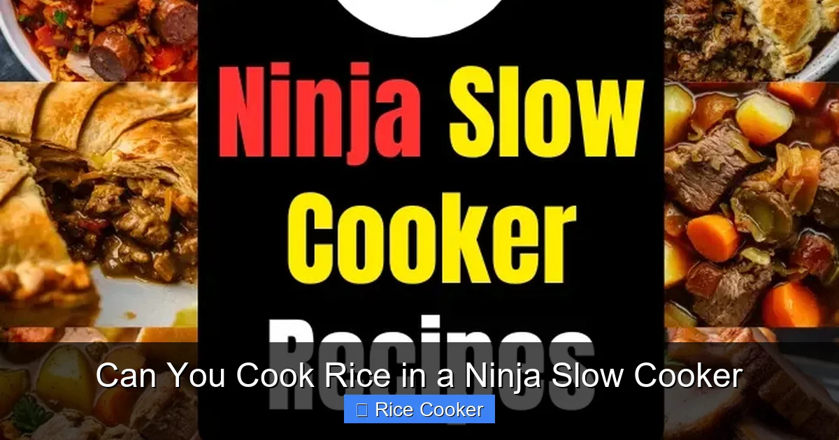Can You Cook Rice in a Ninja Slow Cooker