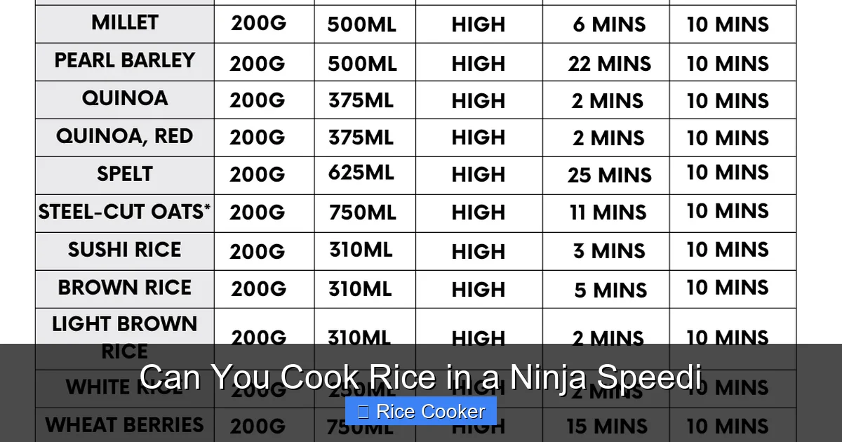 Can You Cook Rice in a Ninja Speedi