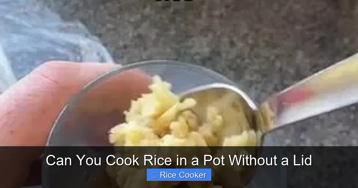 Can You Cook Rice in a Pot Without a Lid