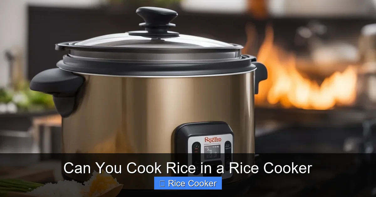 Can You Cook Rice in a Rice Cooker
