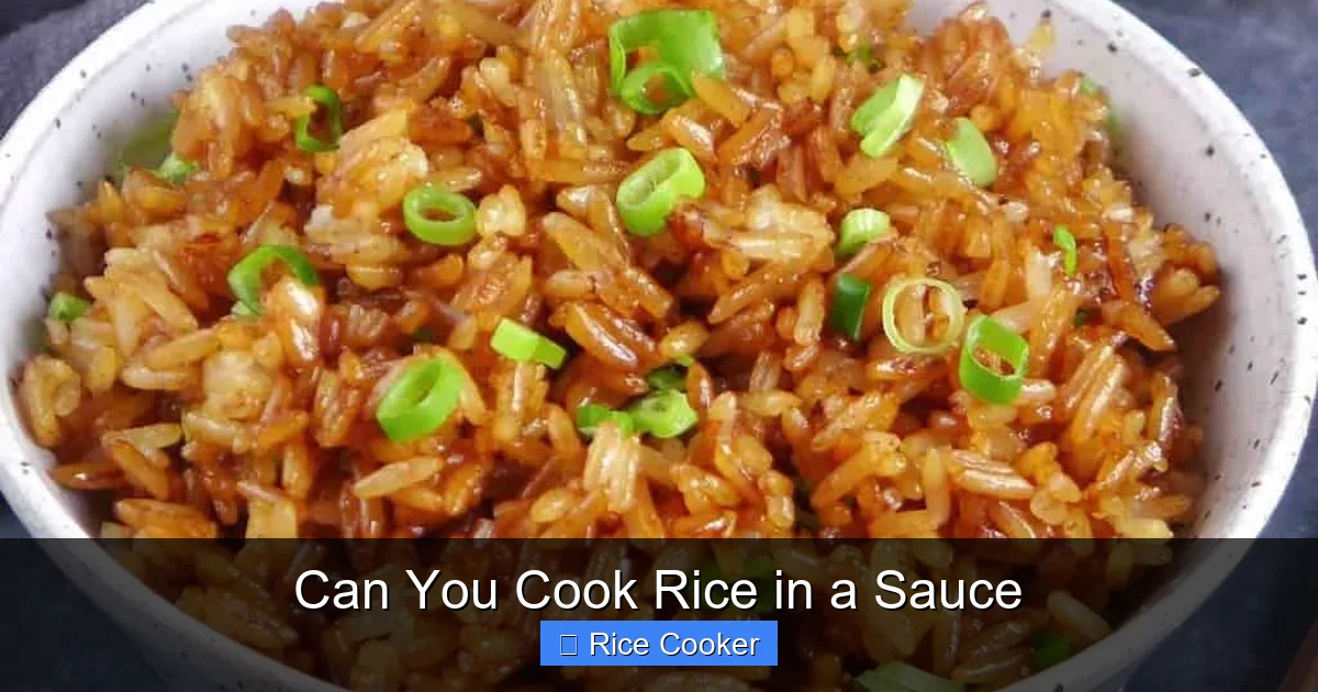 Can You Cook Rice in a Sauce