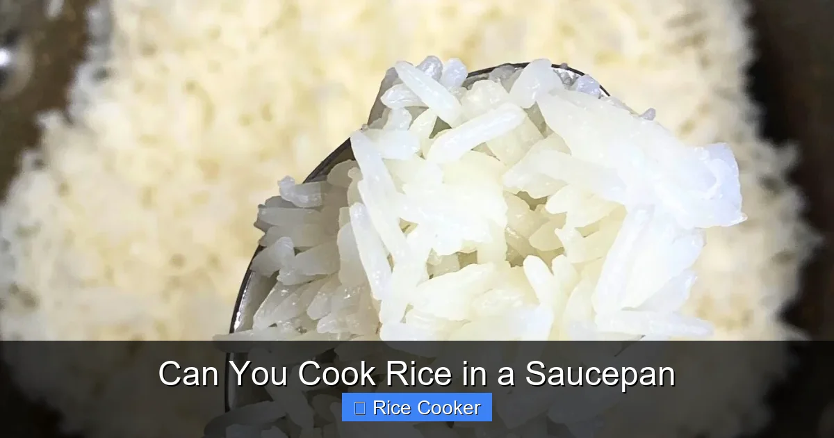Can You Cook Rice in a Saucepan