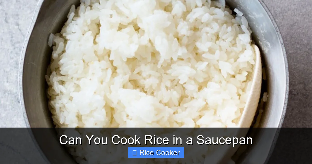 Can You Cook Rice in a Saucepan