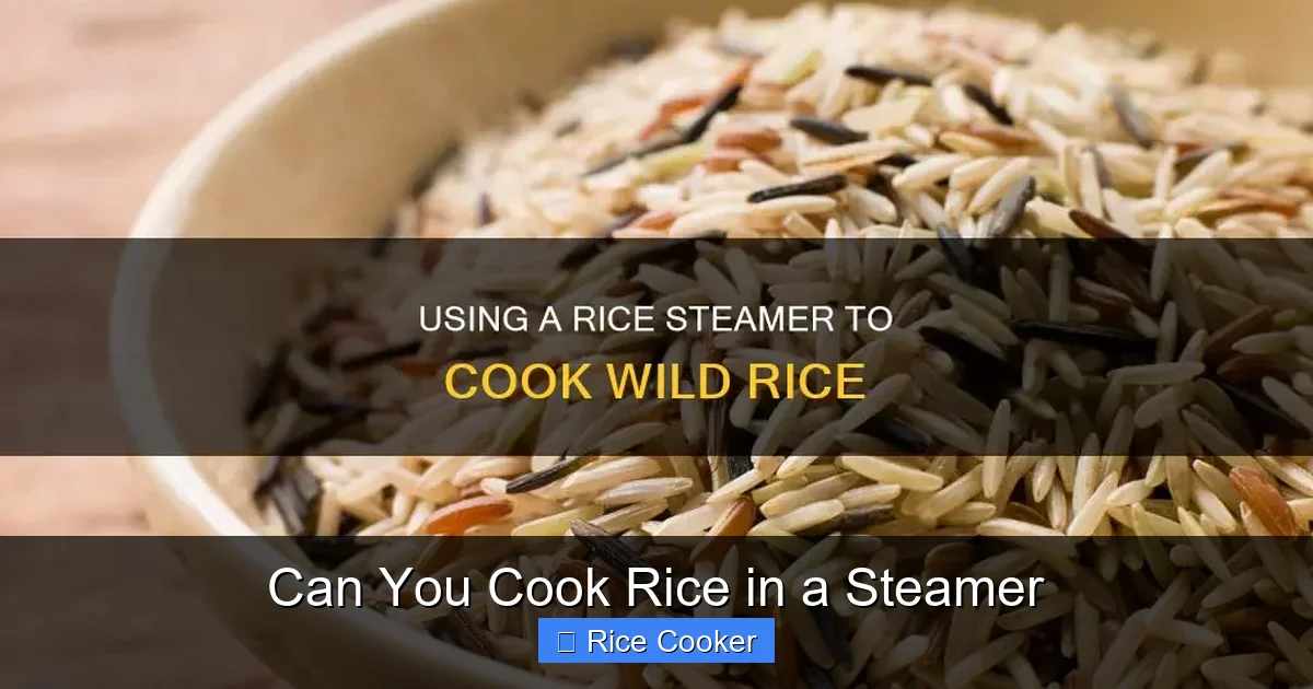 Can You Cook Rice in a Steamer