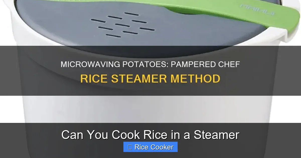Can You Cook Rice in a Steamer