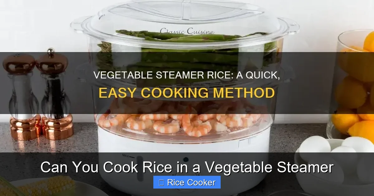 Can You Cook Rice in a Vegetable Steamer