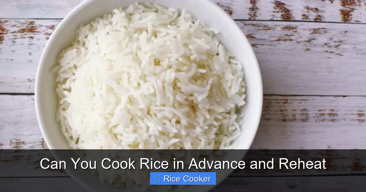 Can You Cook Rice in Advance and Reheat