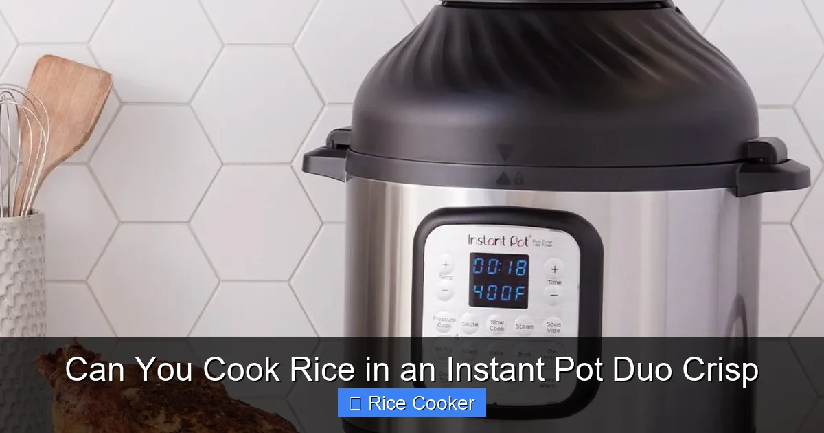 Can You Cook Rice in an Instant Pot Duo Crisp