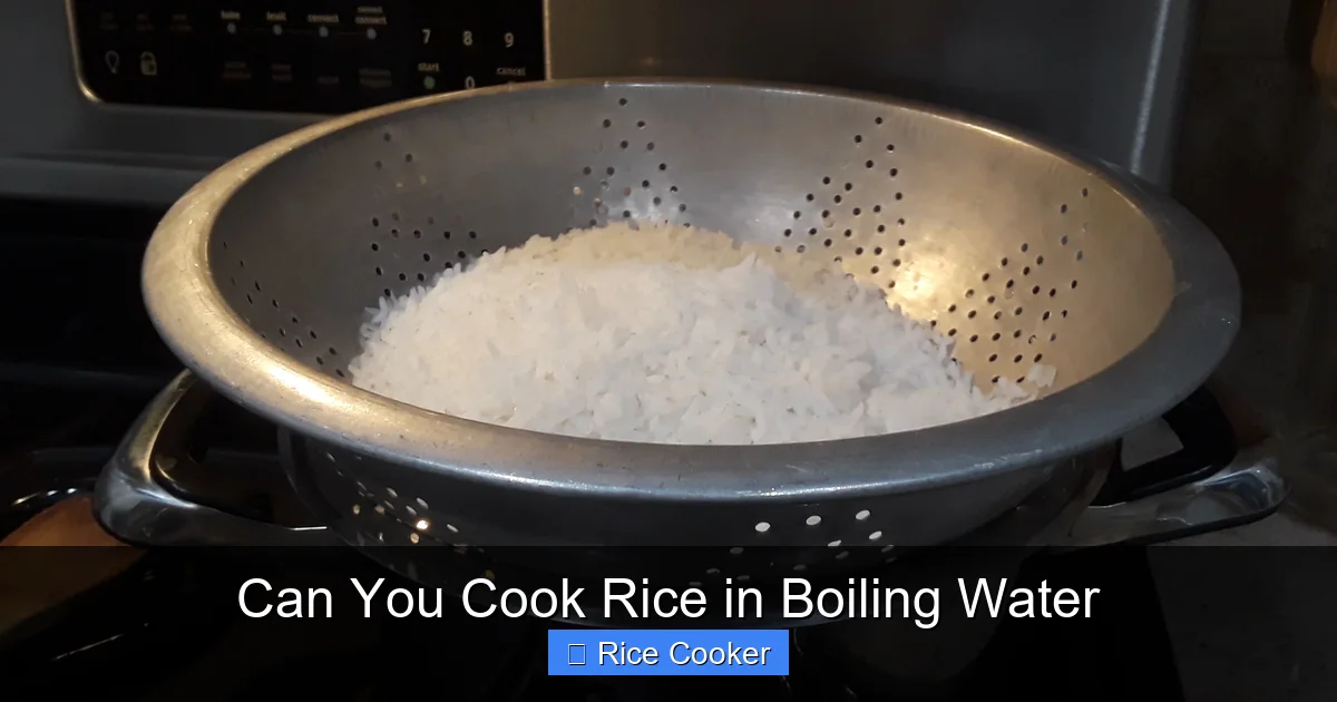 Can You Cook Rice in Boiling Water