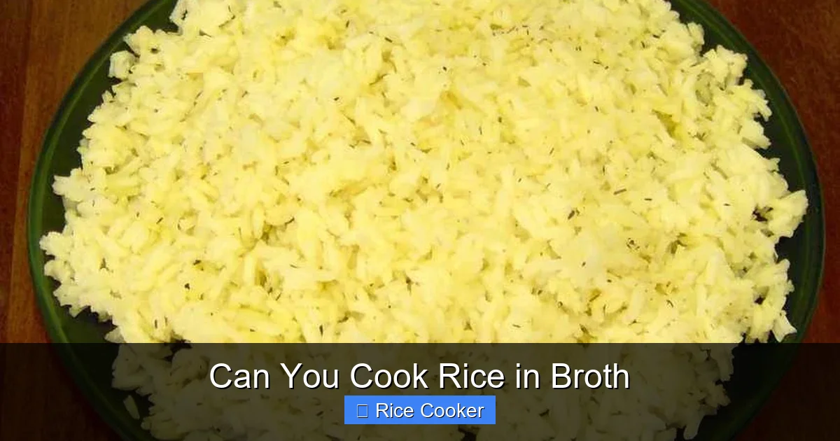 Can You Cook Rice in Broth
