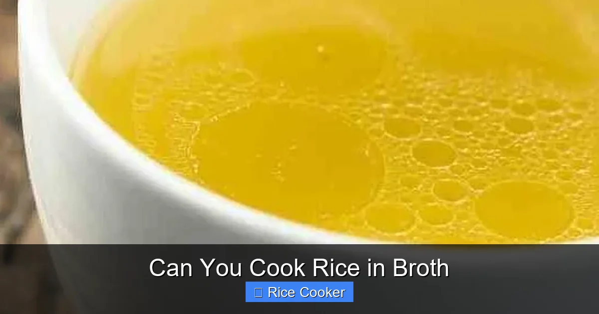 Can You Cook Rice in Broth