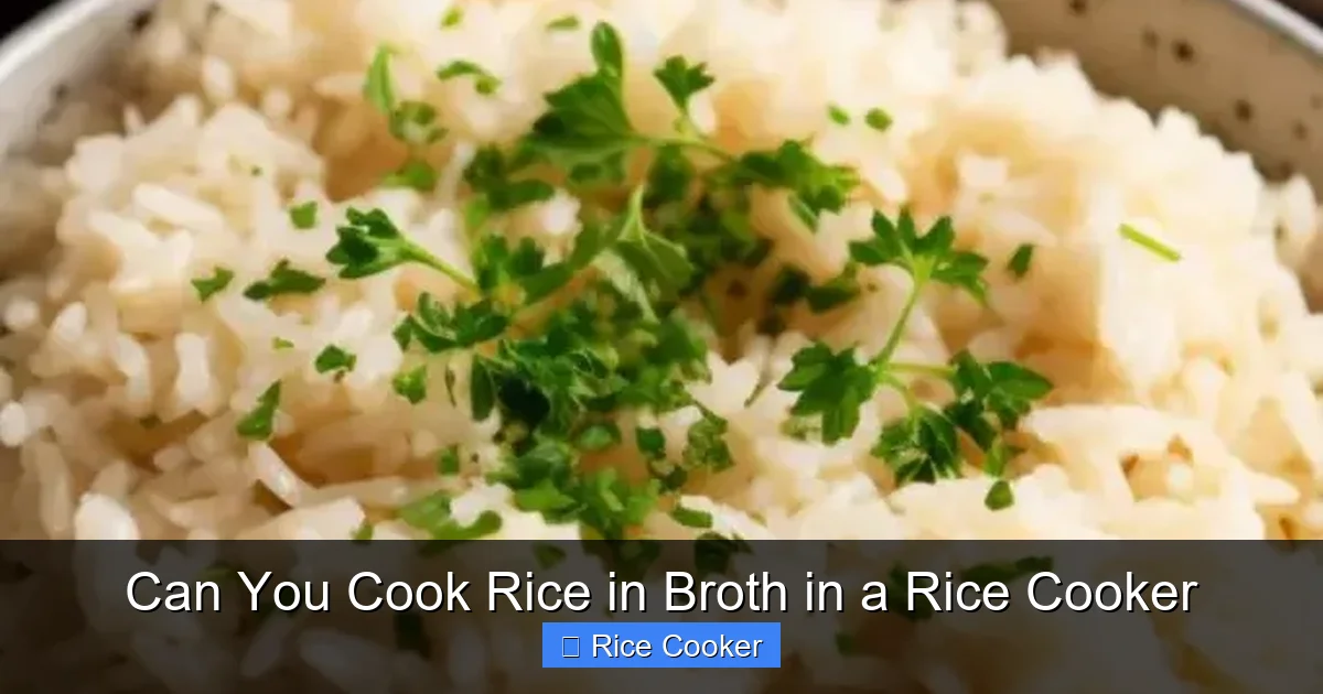 Can You Cook Rice in Broth in a Rice Cooker