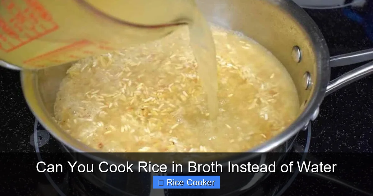 Can You Cook Rice in Broth Instead of Water