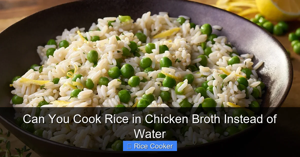 Can You Cook Rice in Chicken Broth Instead of Water