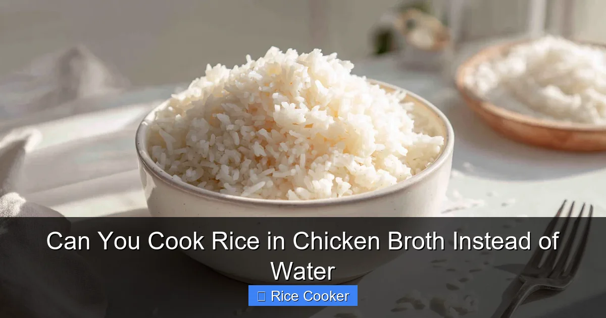 Can You Cook Rice in Chicken Broth Instead of Water