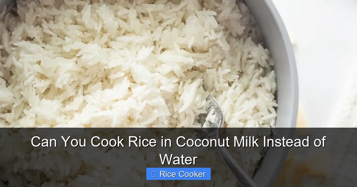 Can You Cook Rice in Coconut Milk Instead of Water