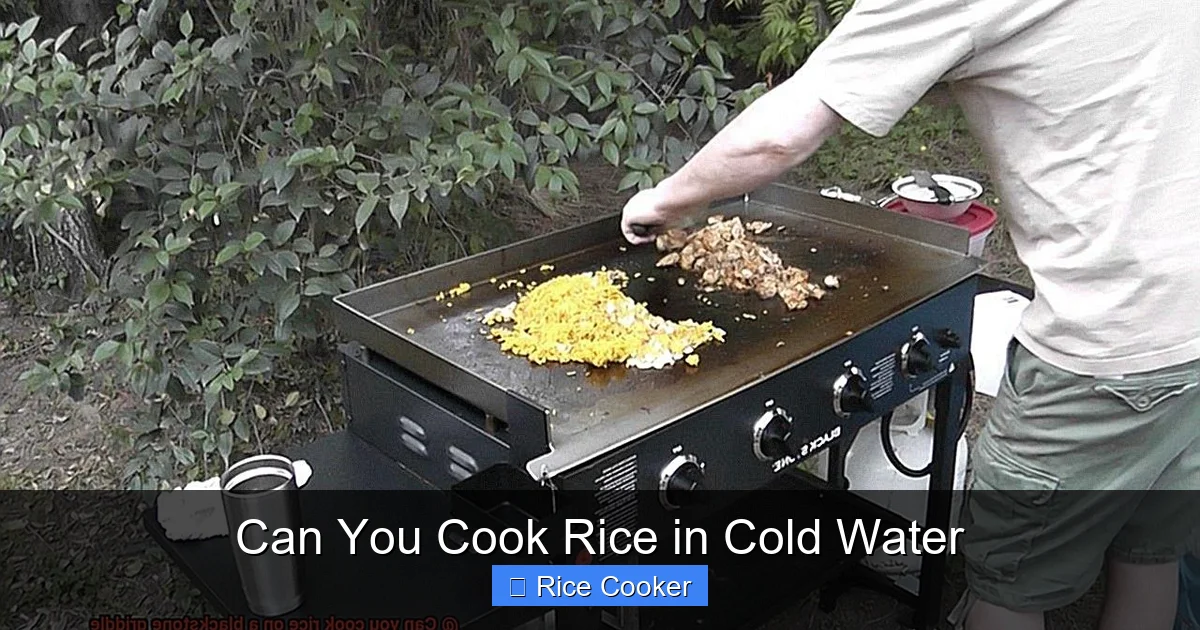 Can You Cook Rice in Cold Water