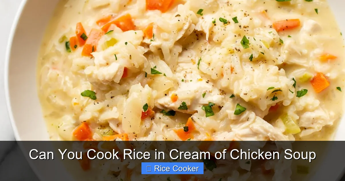 Can You Cook Rice in Cream of Chicken Soup