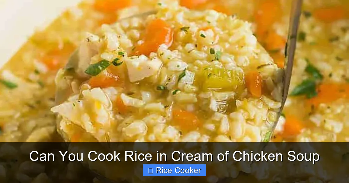 Can You Cook Rice in Cream of Chicken Soup