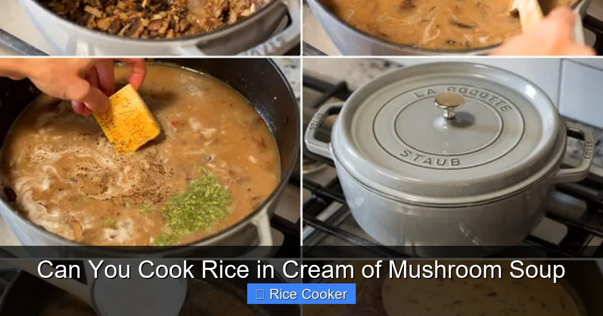 Can You Cook Rice in Cream of Mushroom Soup
