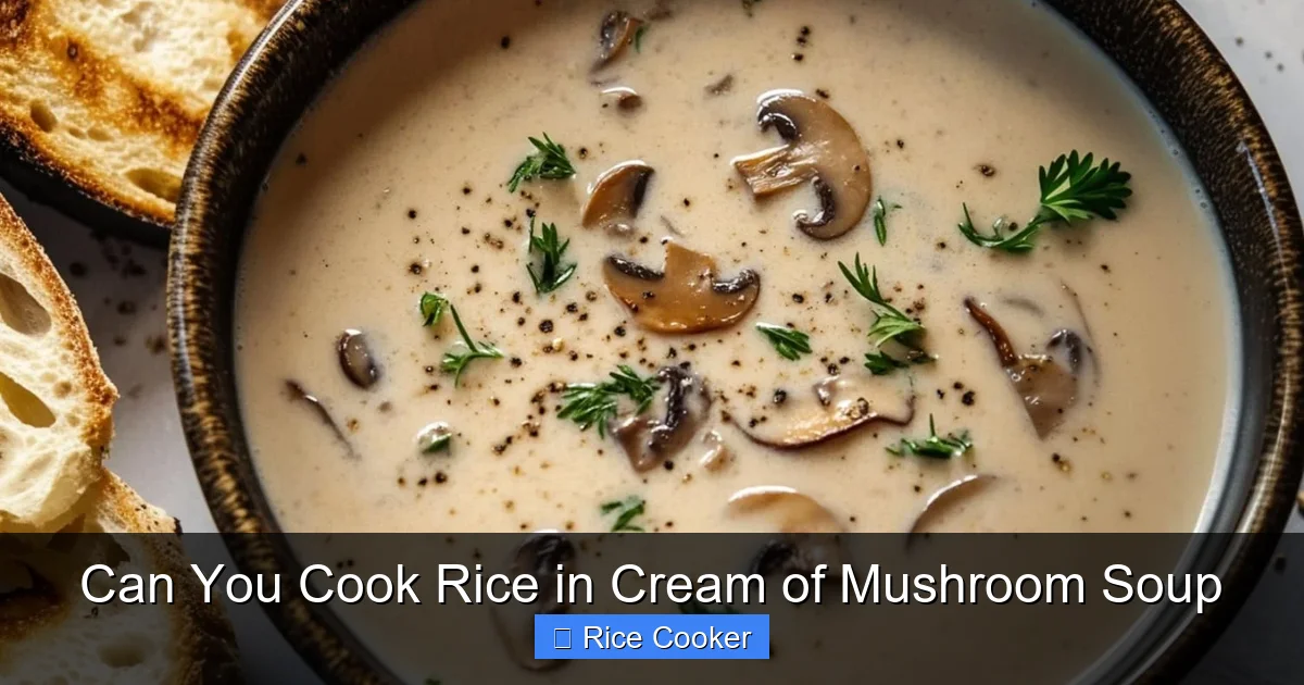 Can You Cook Rice in Cream of Mushroom Soup