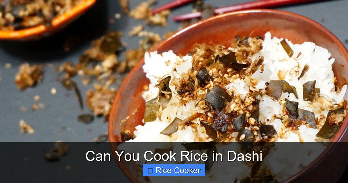 Can You Cook Rice in Dashi